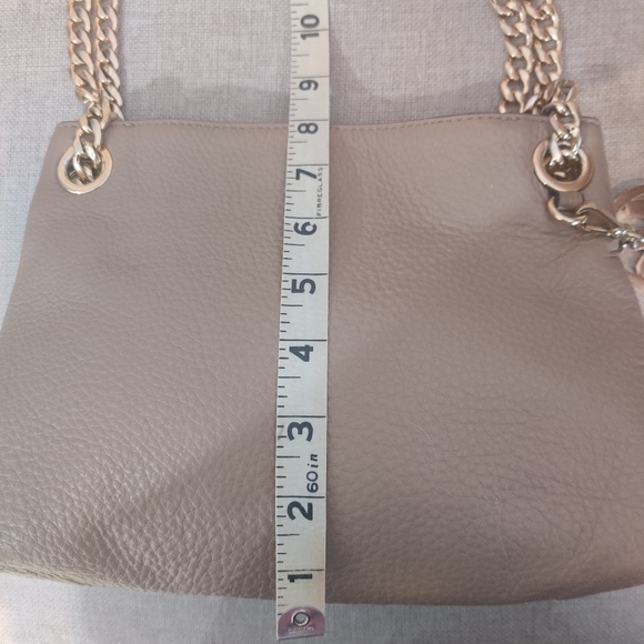 Michael Kors Small Gold Jet Set Chain Shoulder Bag chain beige tan cream casual - Picture 12 of 13